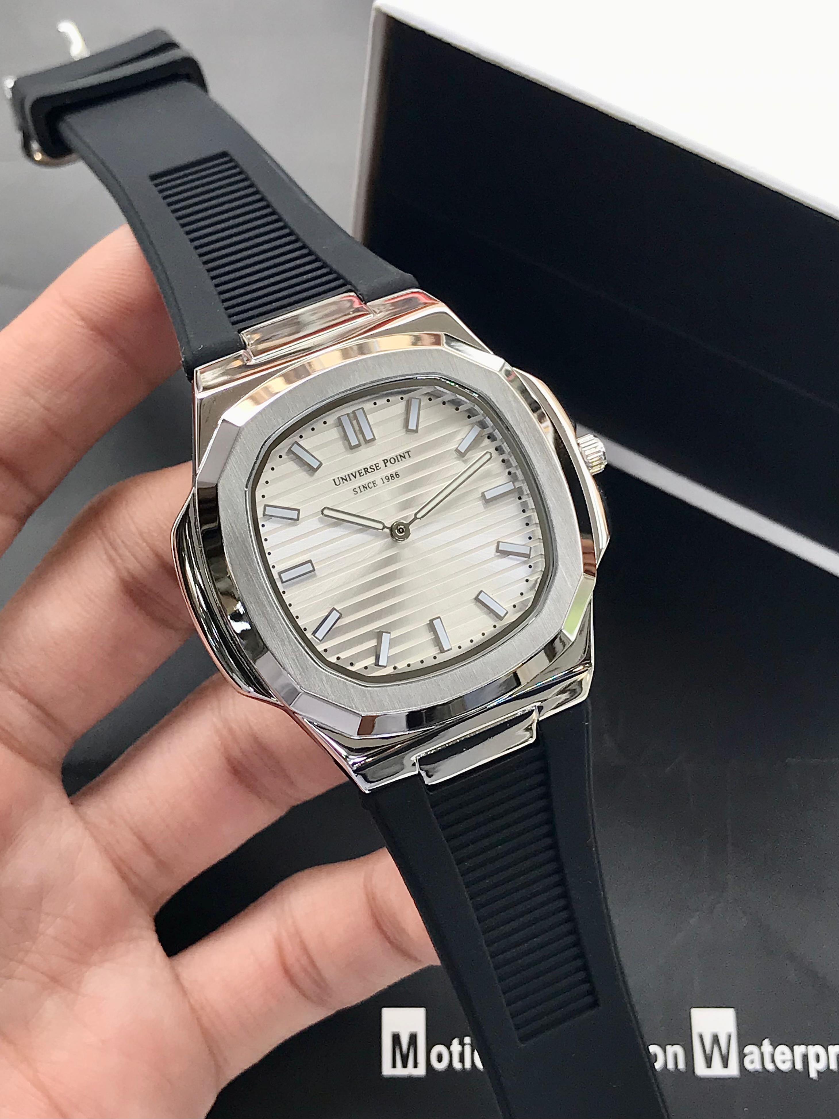 Luxury Octagon Sports Watch - Stainless Steel Case