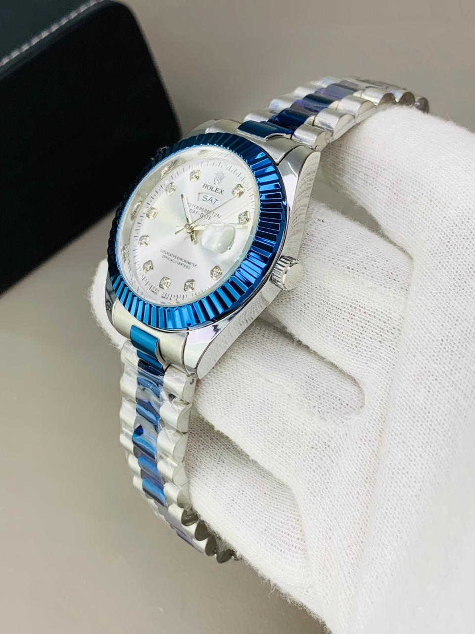 ROLEX-Inspired 'The Blue Gem' Timepiece IN WHITE