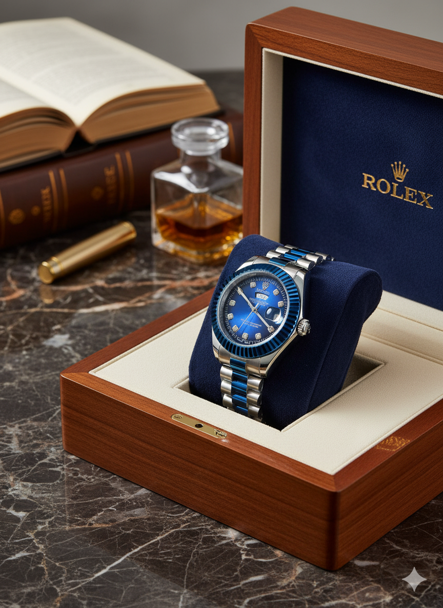 ROLEX-Inspired 'The Blue Gem' Timepiece: