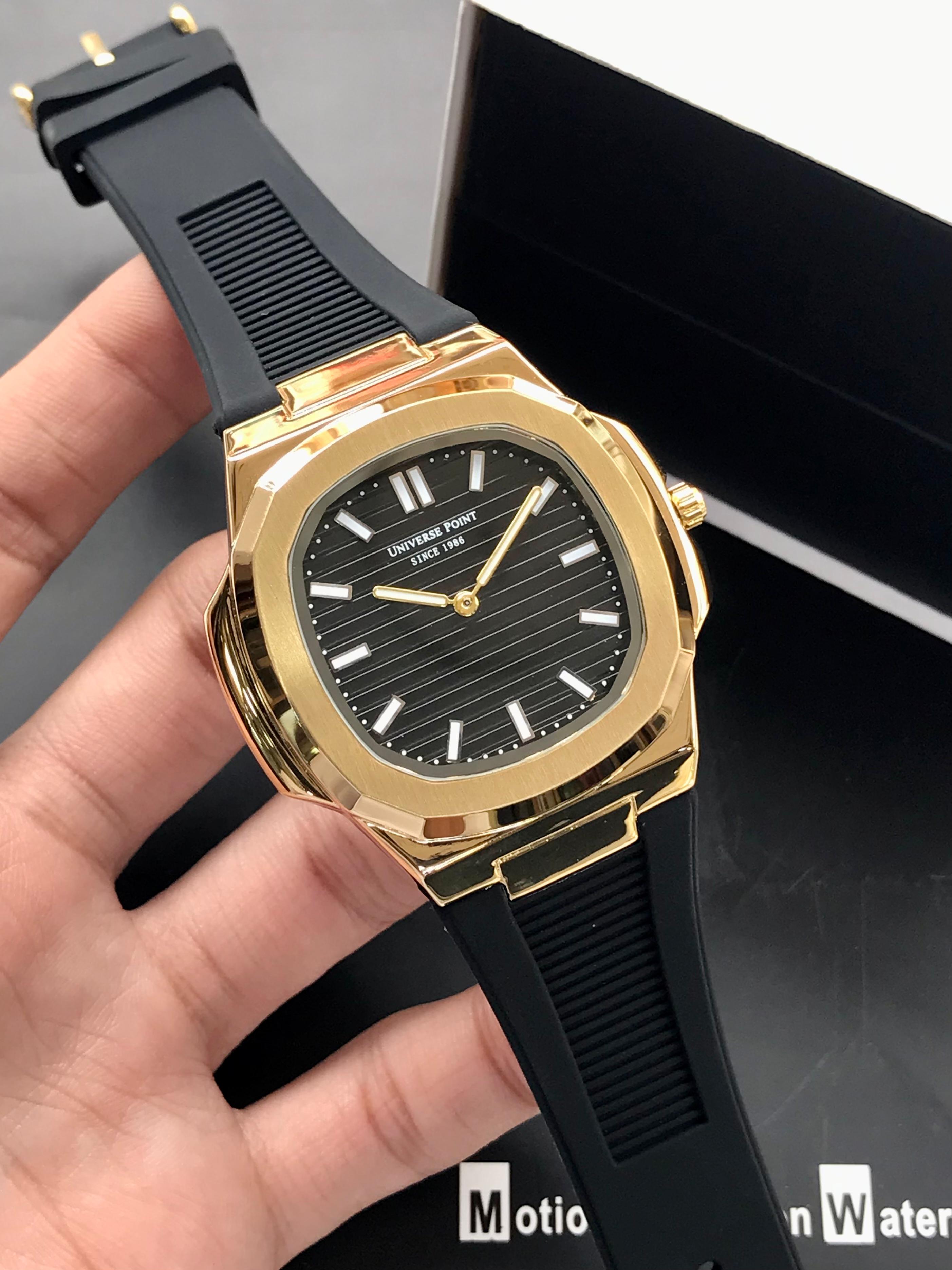 Luxury Octagon Sports Watch - Stainless Steel Case