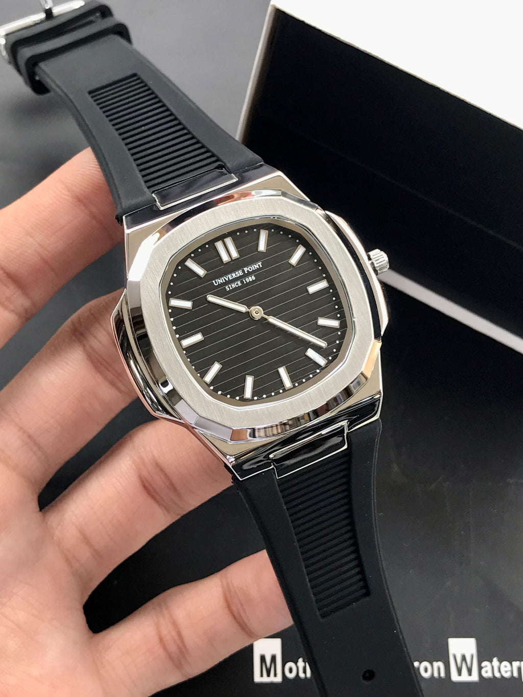 Luxury Octagon Sports Watch - Stainless Steel Case