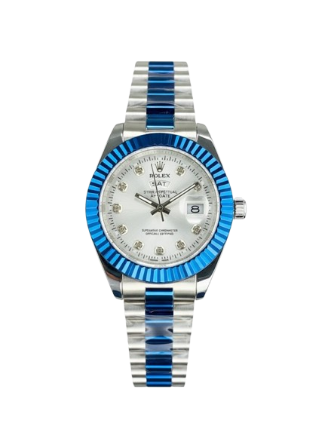 ROLEX-Inspired 'The Blue Gem' Timepiece IN WHITE