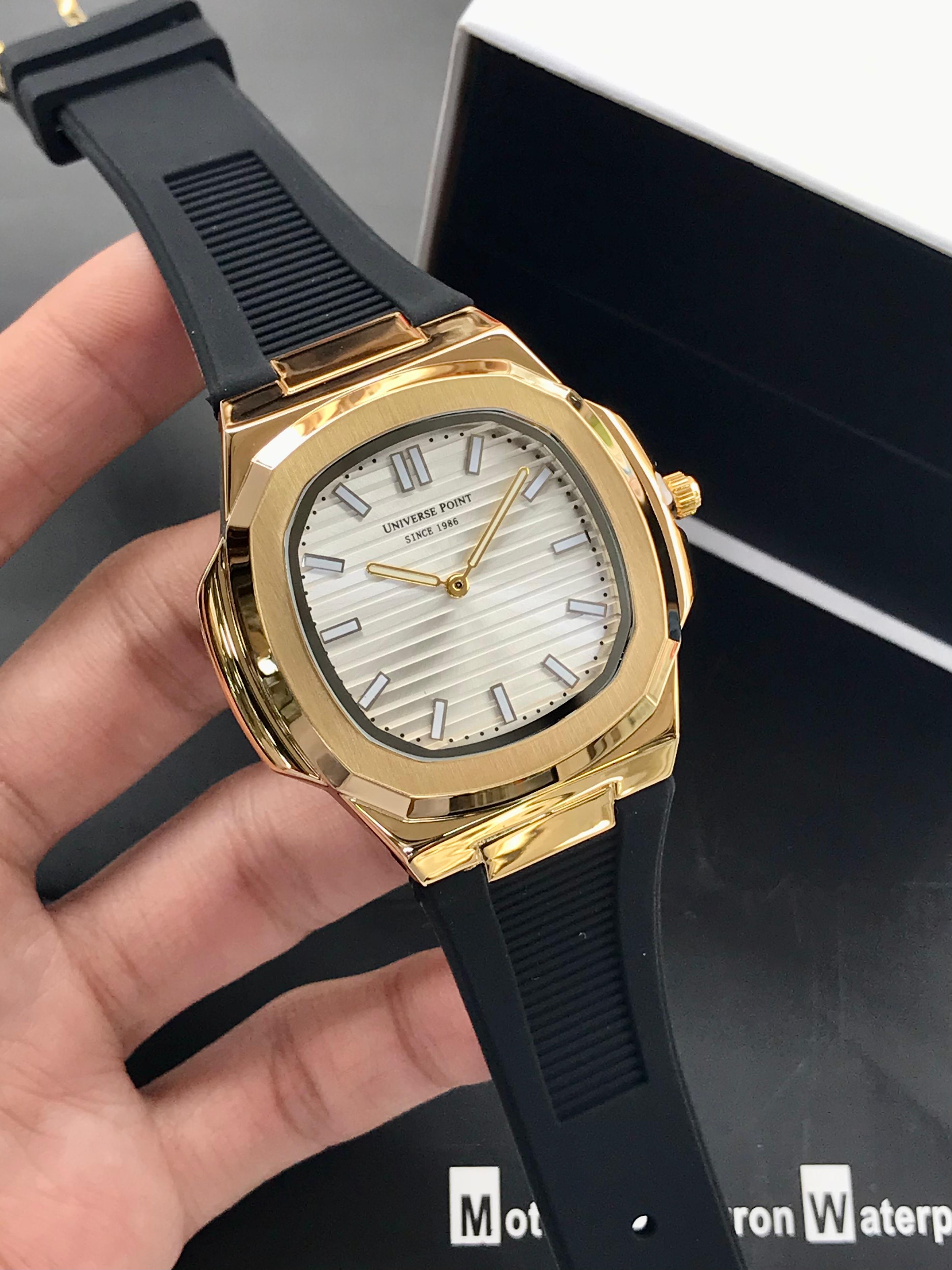Luxury Octagon Sports Watch - Stainless Steel Case