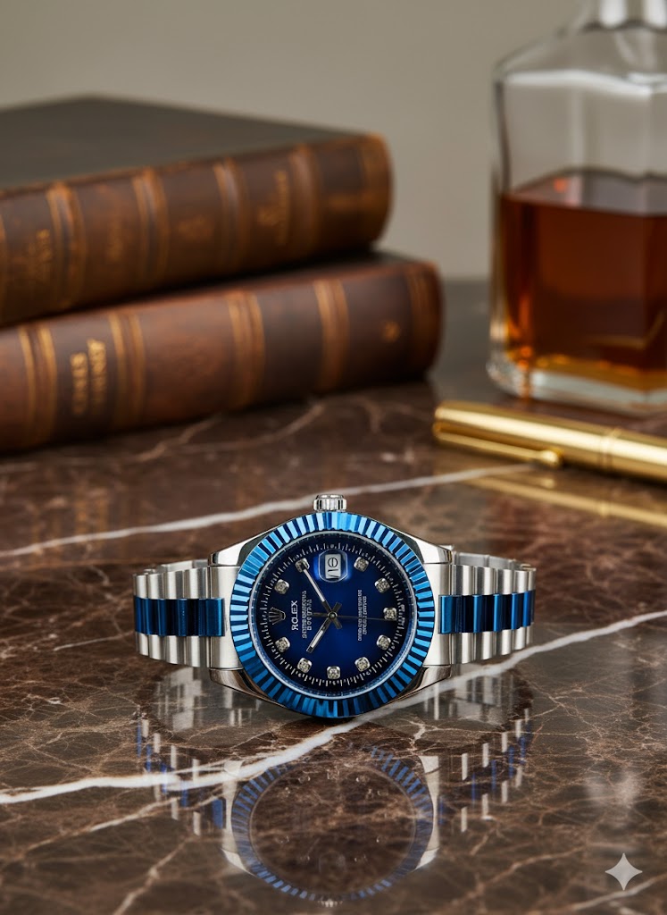 ROLEX-Inspired 'The Blue Gem' Timepiece:
