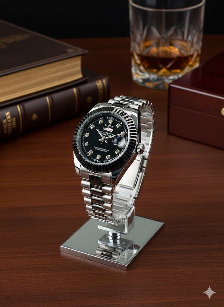 ROLEX-Inspired 'The BLACK Gem' Timepiece